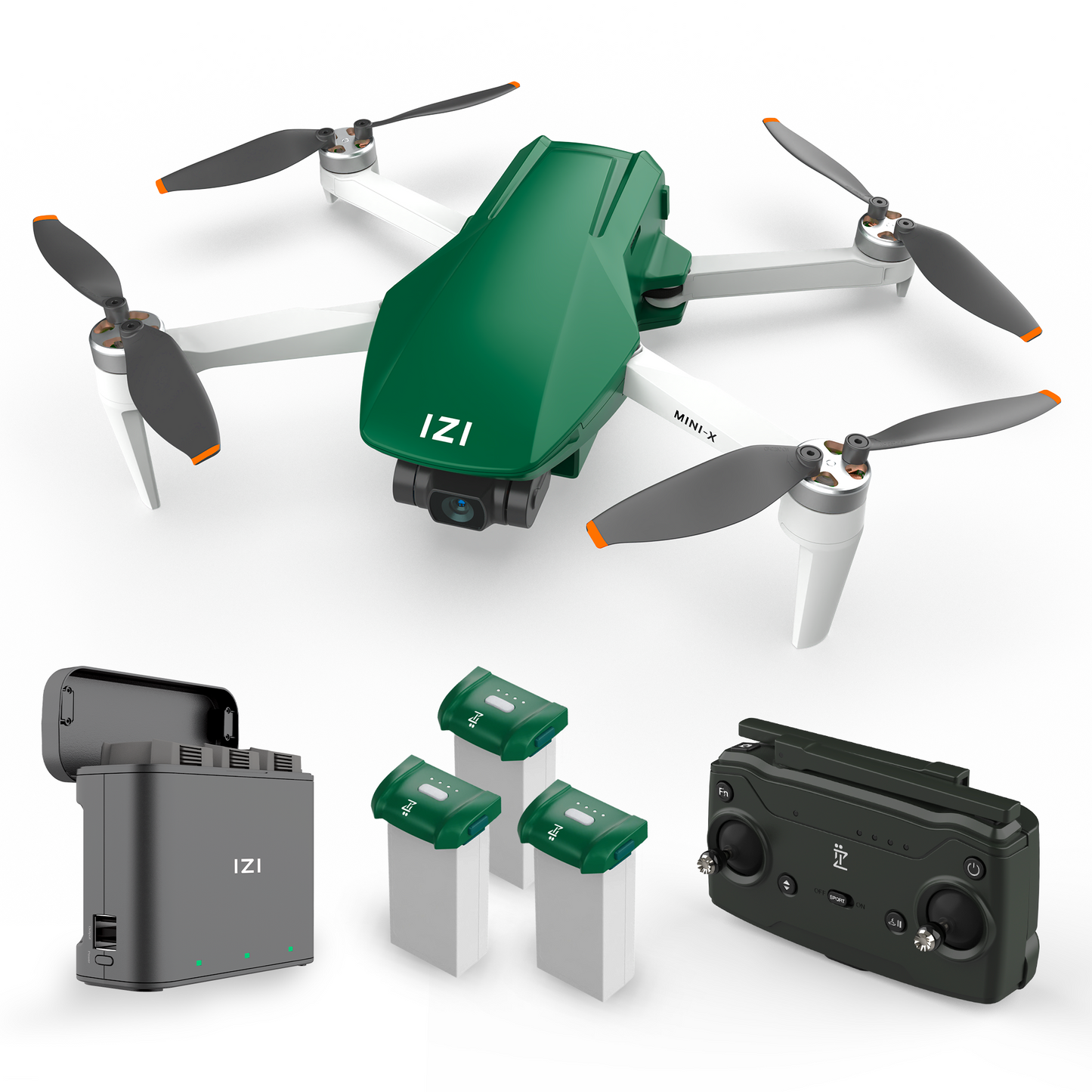 IZI Mini X Nano Fly More Combo 4K Camera Drone UHD 20MP Sony CMOS, 4KM Live Video, 93-min Flight Time, GPS, 3-Axis Gimbal, 10+ Flight Modes, 3 x Smart Battery